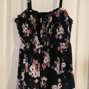 Chiffon Smocked Babydoll Cami